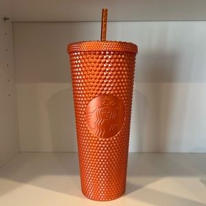 BNWT New Starbucks studded orange venti cup